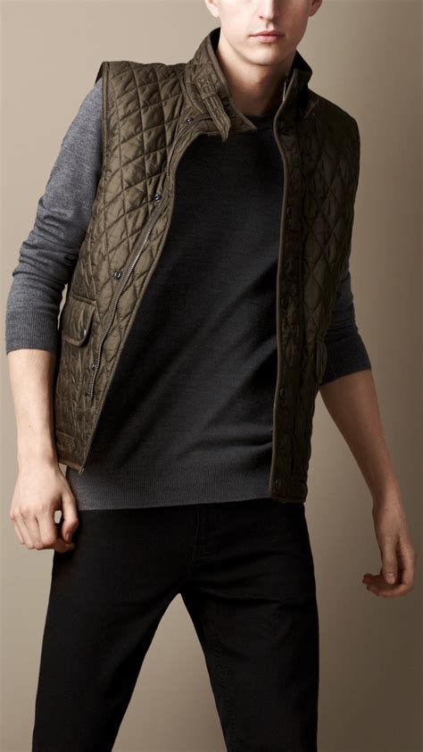 burberry quilted gilet men